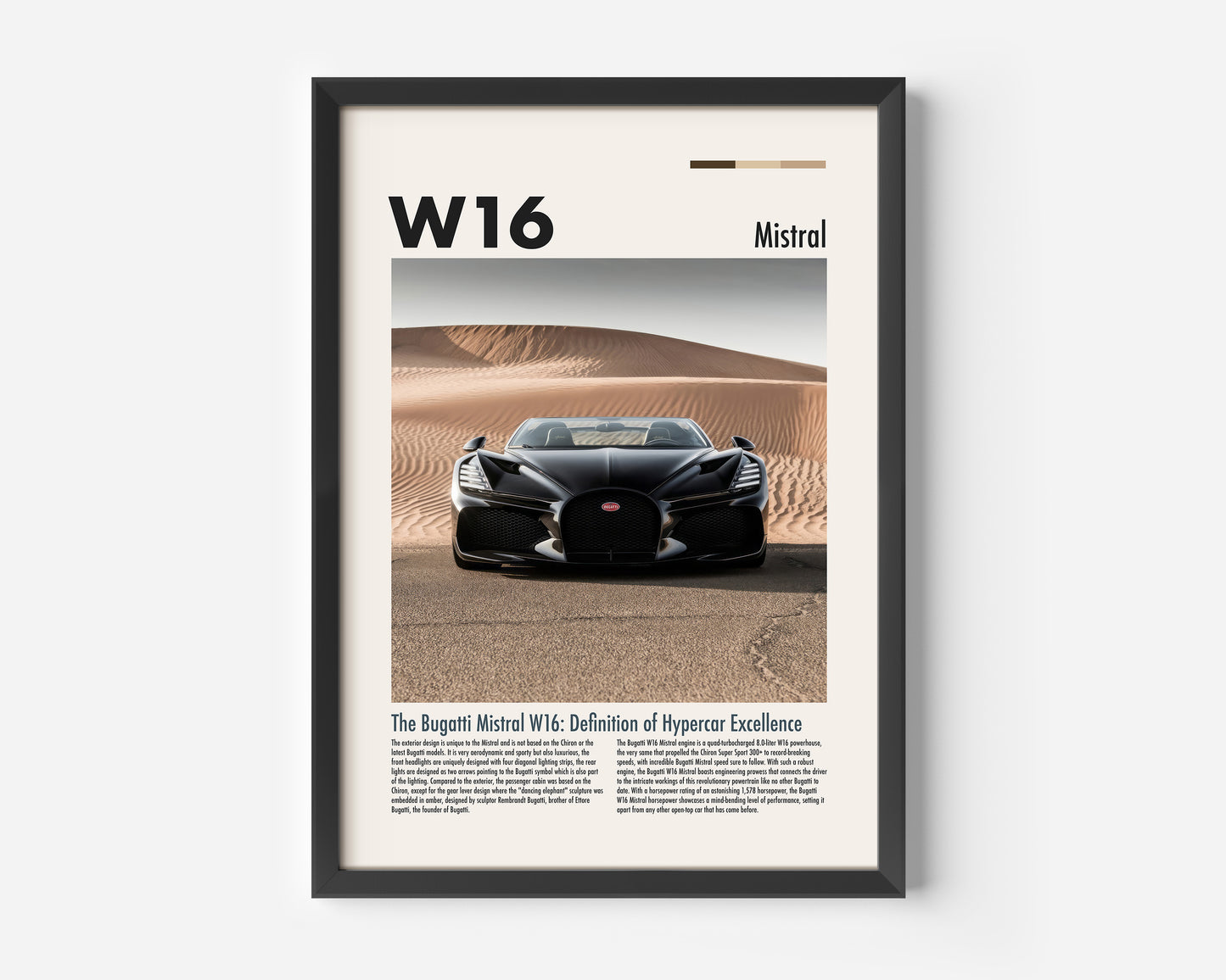 BUGATTI W16 MISTRAL Poster