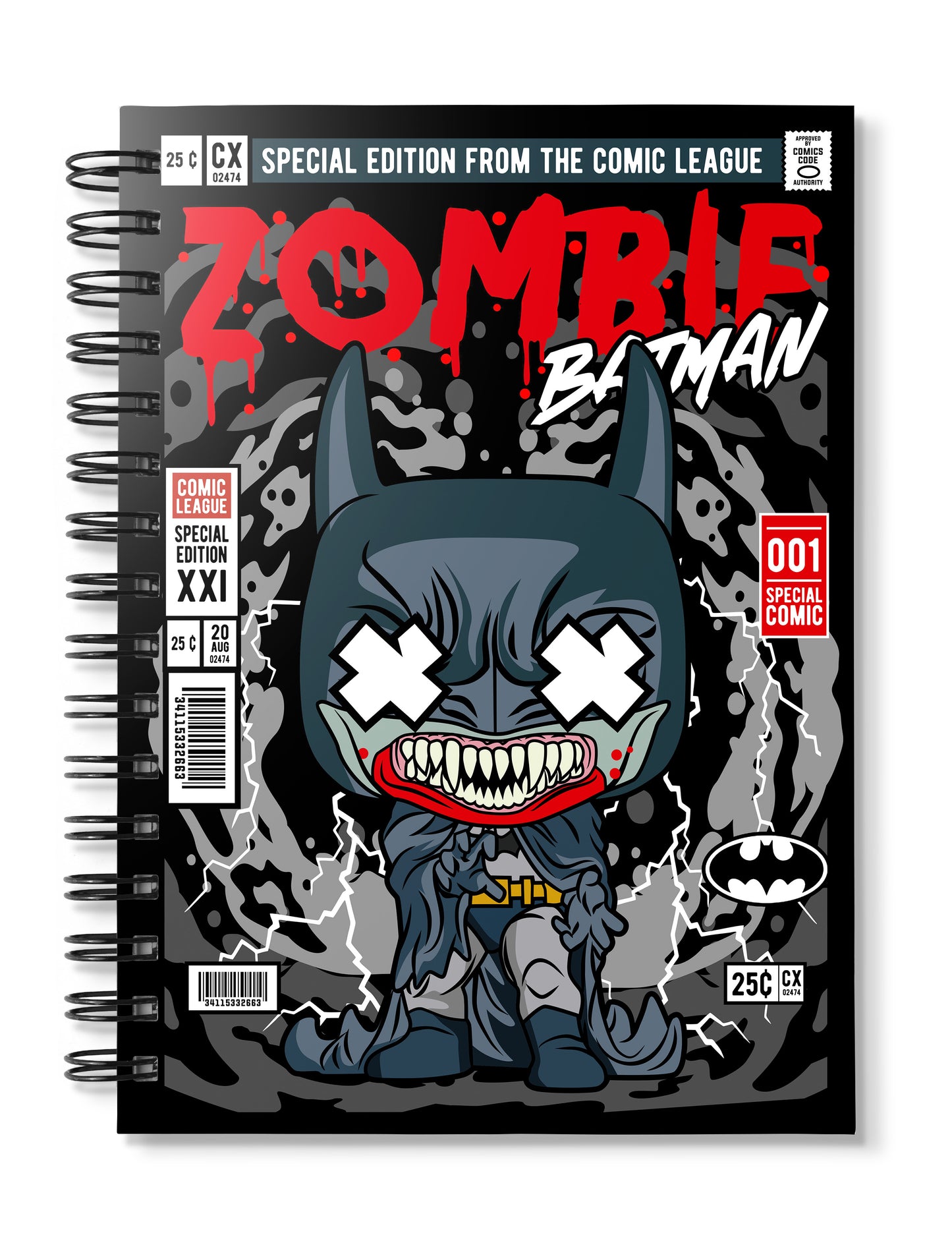 Zombie Batman pop Art Notebook