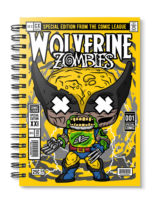 Zombie Wolverine Pop Art Notebook
