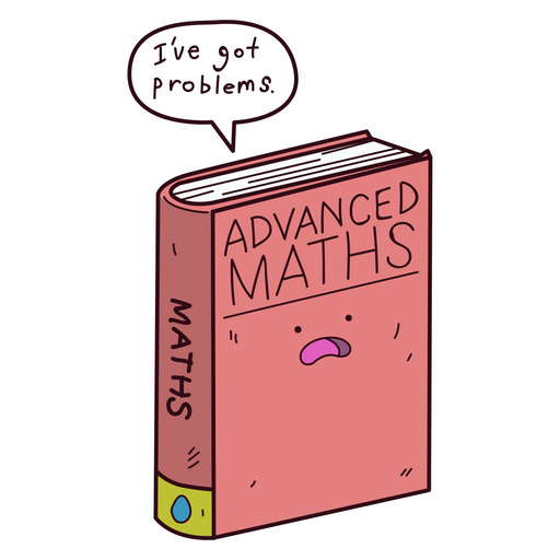 Advanced math book problems Sticker