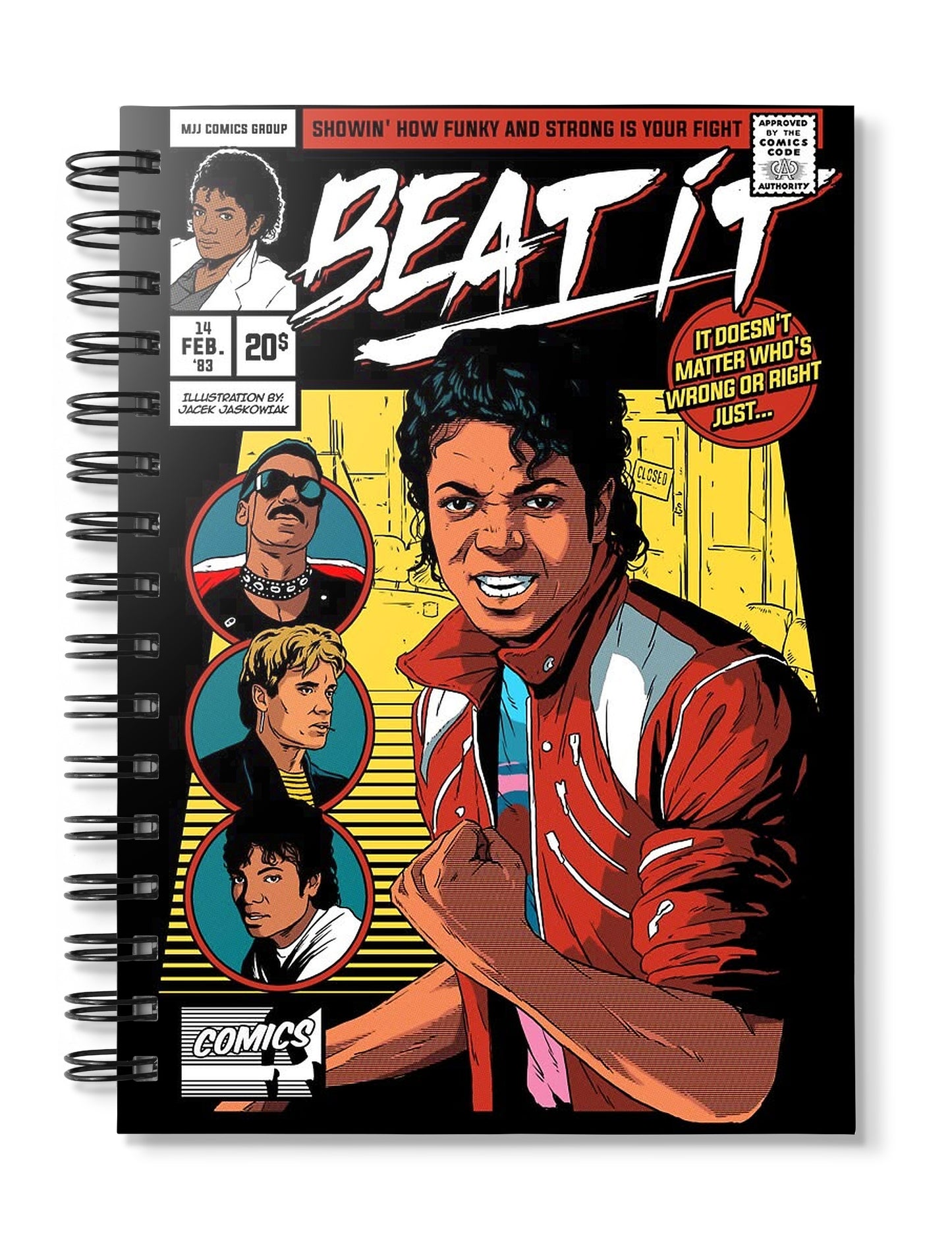 Michael Jackson Beat it comic Notebook