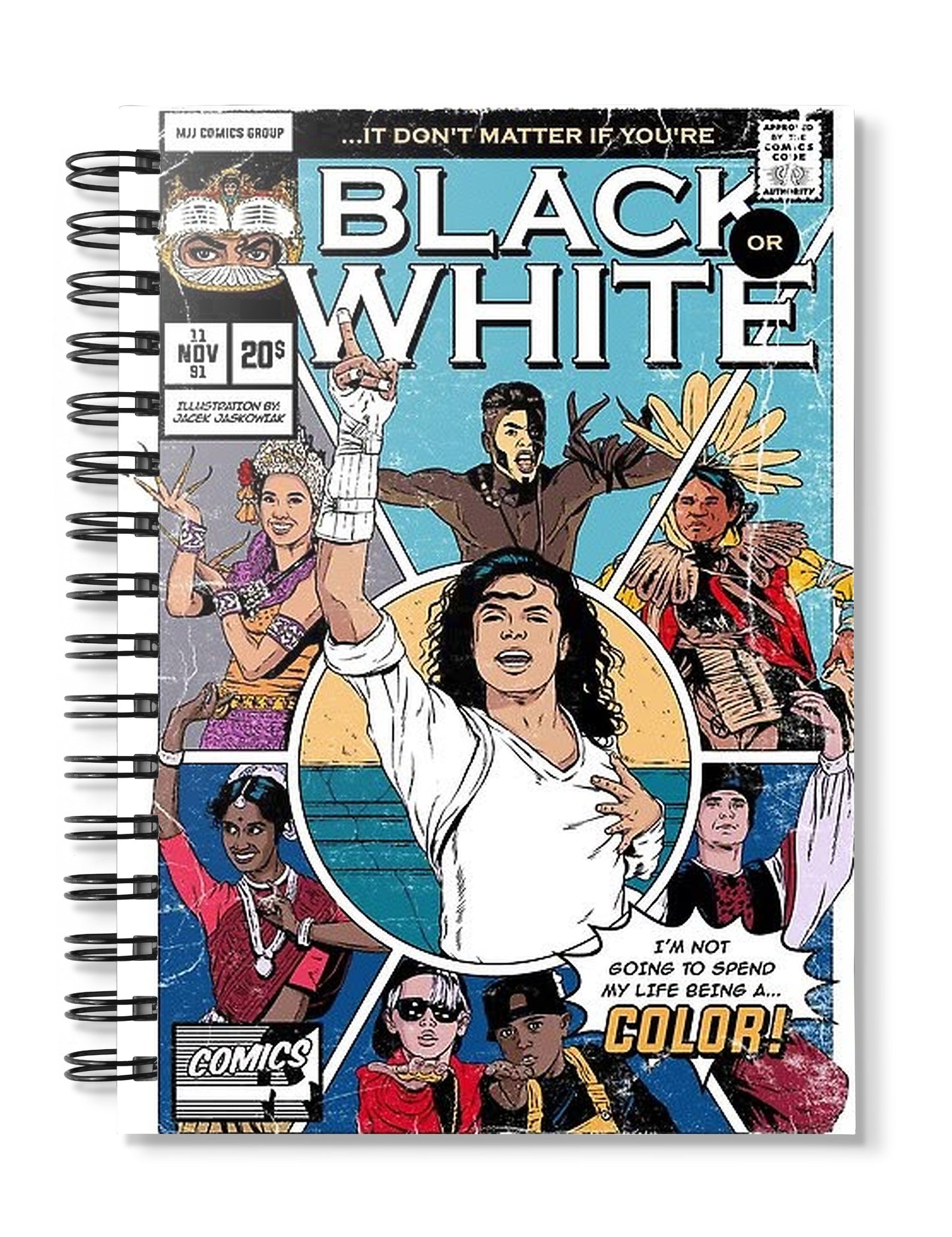 Michael Jackson Black or White comic Notebook