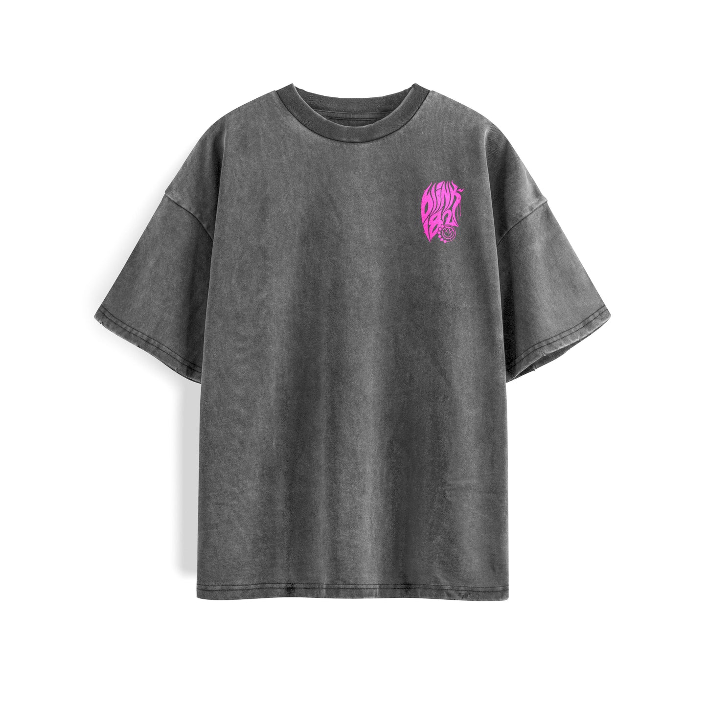blink-182 Dark Grey Washed Oversized Tee's