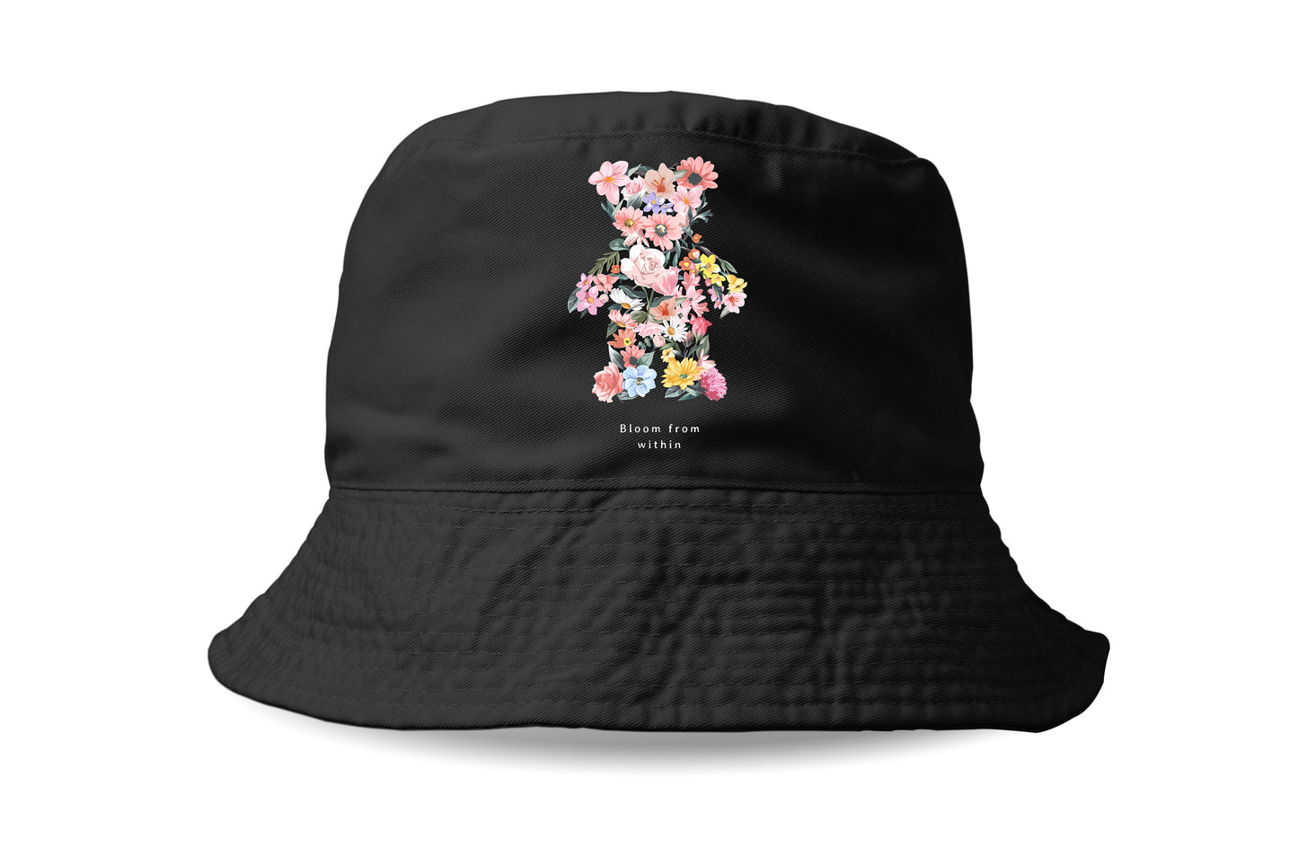 Bloom Bear Bucket Hat black