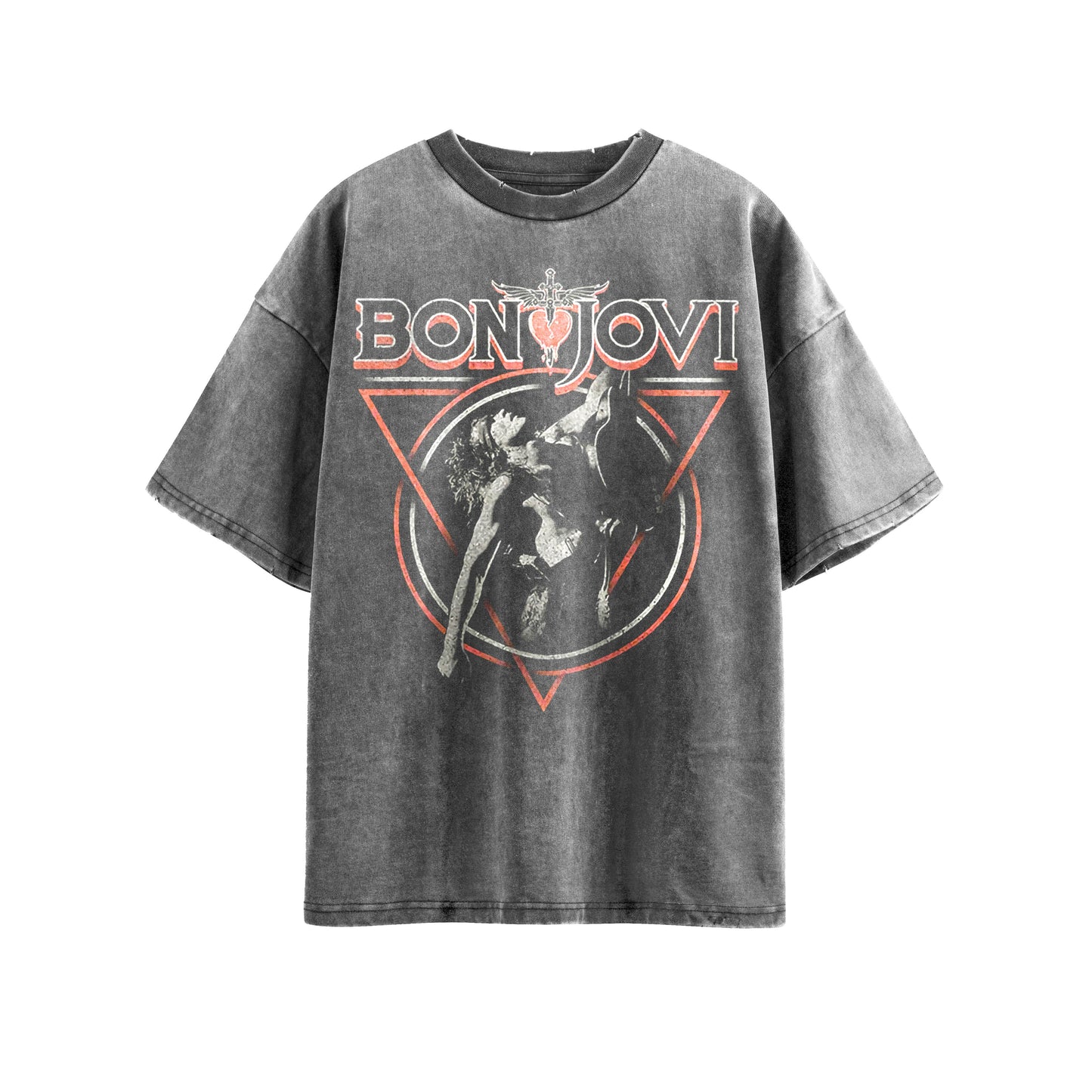 Bon Jovi Washed Oversized Tee's