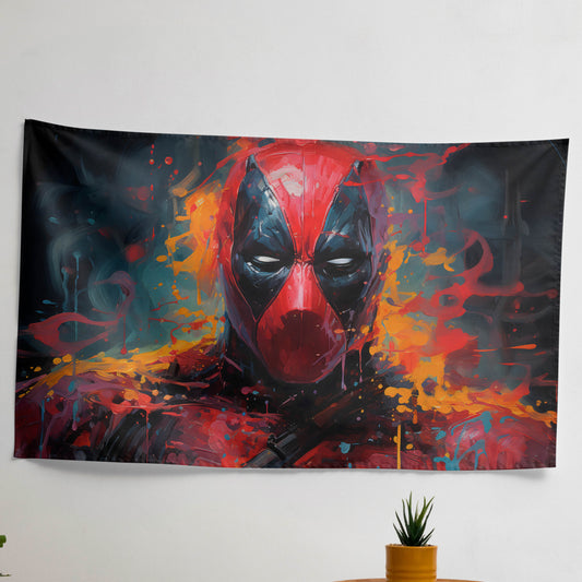 Deadpool Face Tapestry