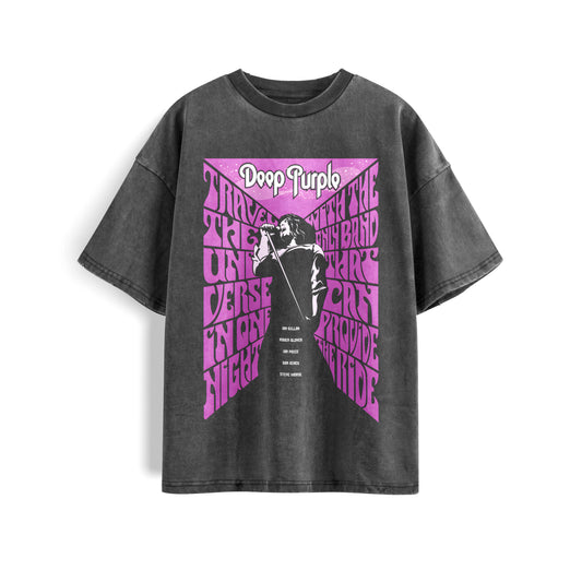 Deep Purple Washed Oversized Tee's