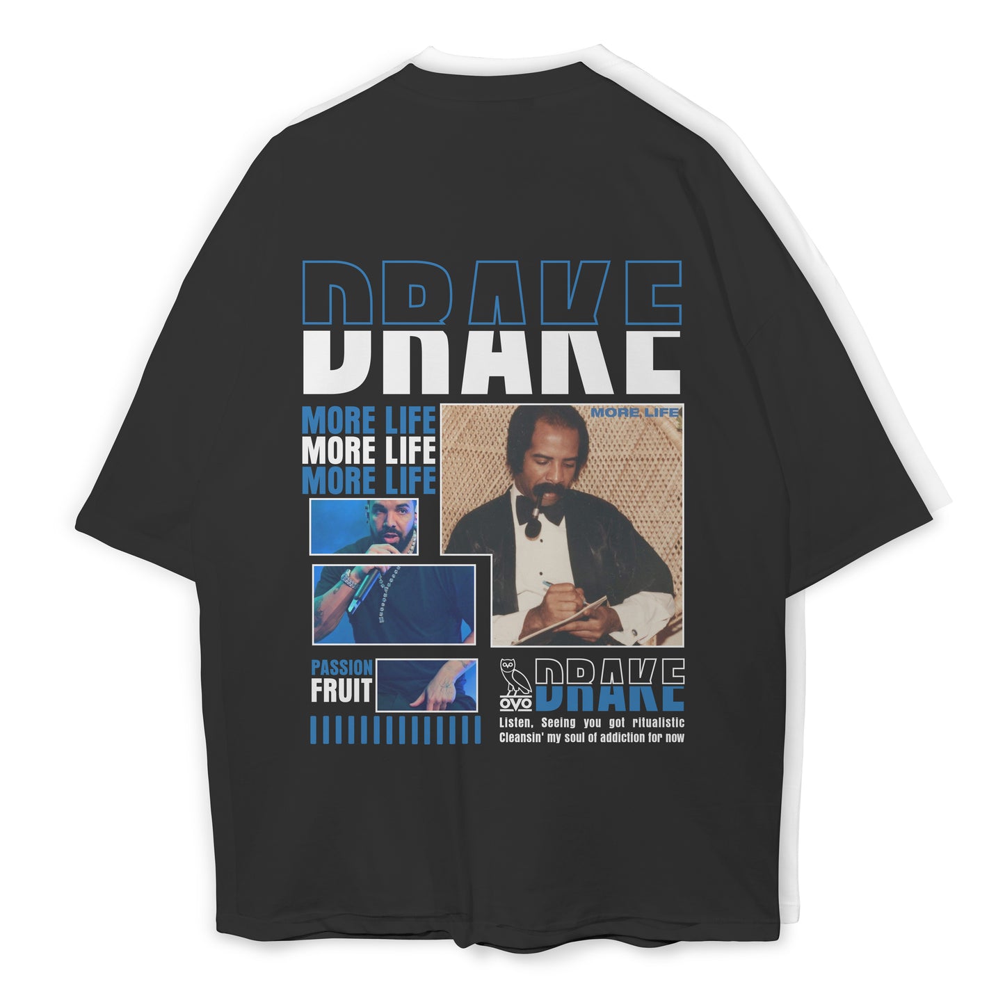 Drake Black Oversized Tee's