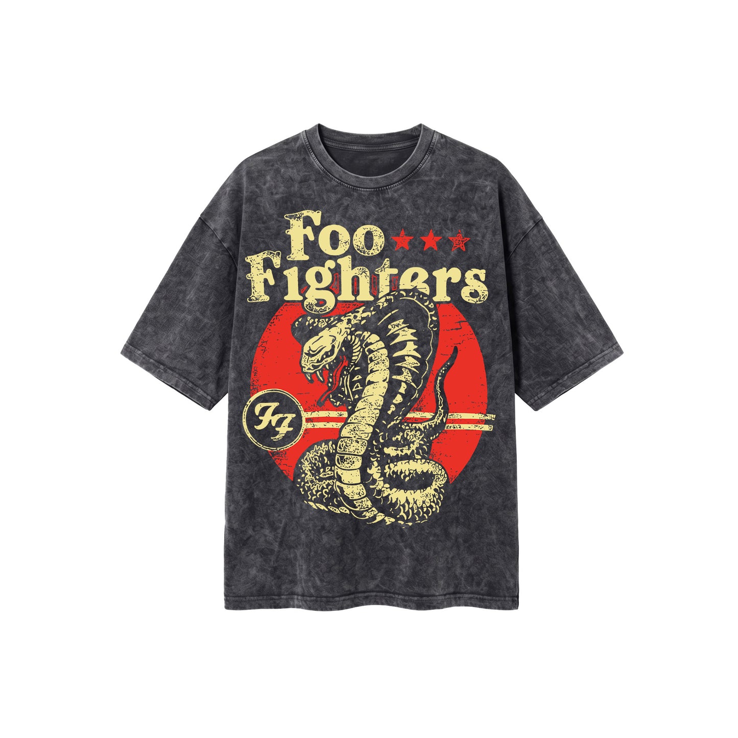 Foo Fighters Cobra Washed Oversized Tee's