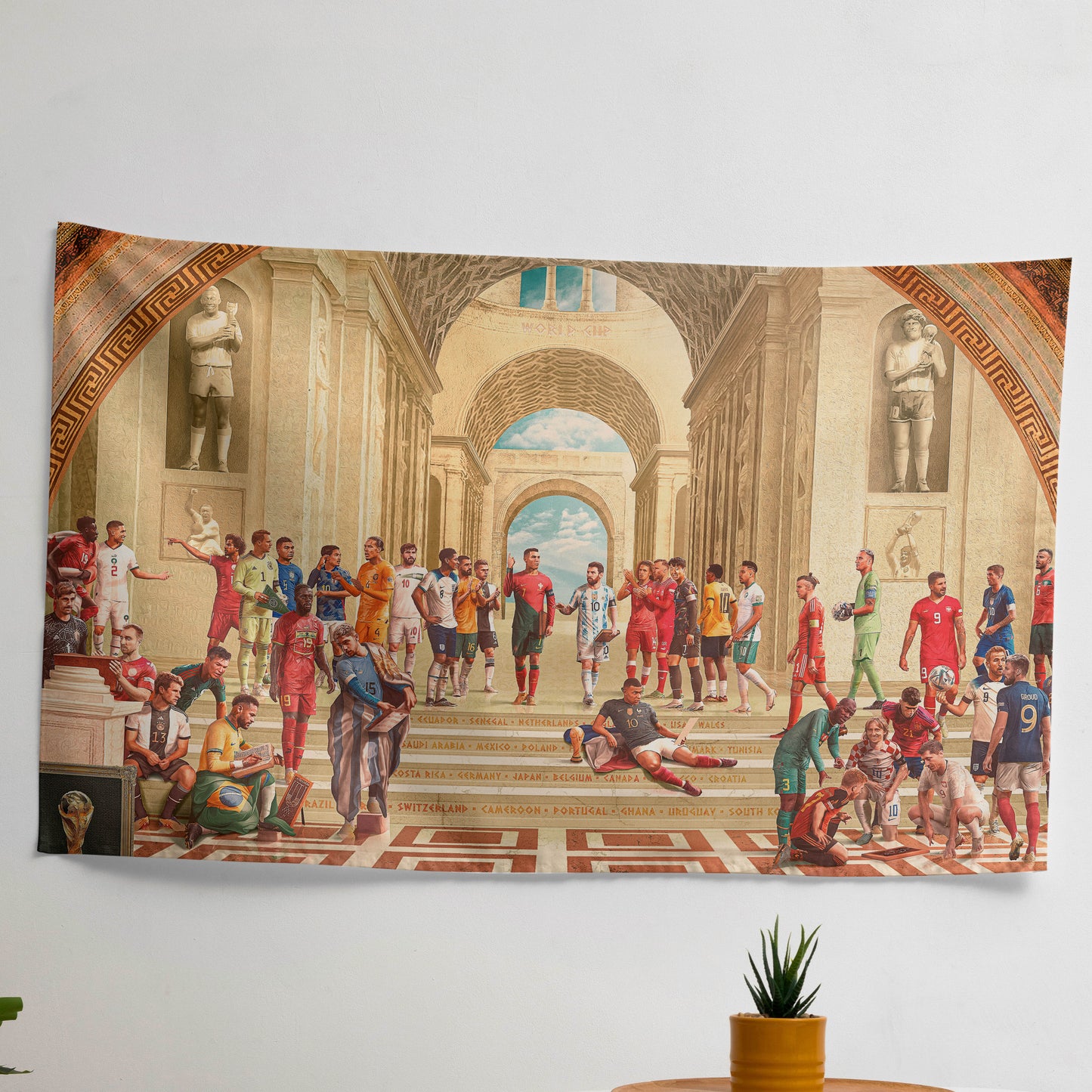 Football International Velvet Tapestry