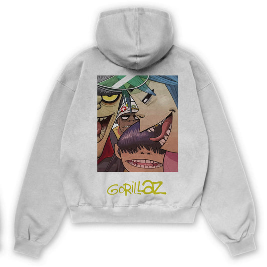 Gorillaz Oversized Hoodie White