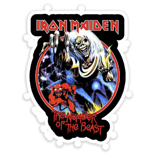 iron maiden number of the beast Sticker