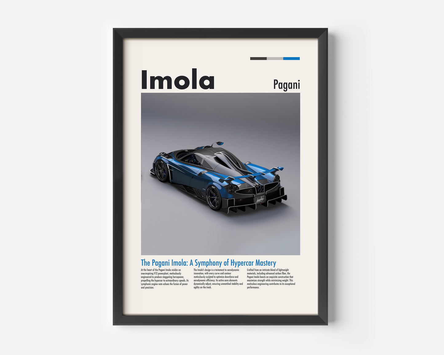 Pagani Imola Poster