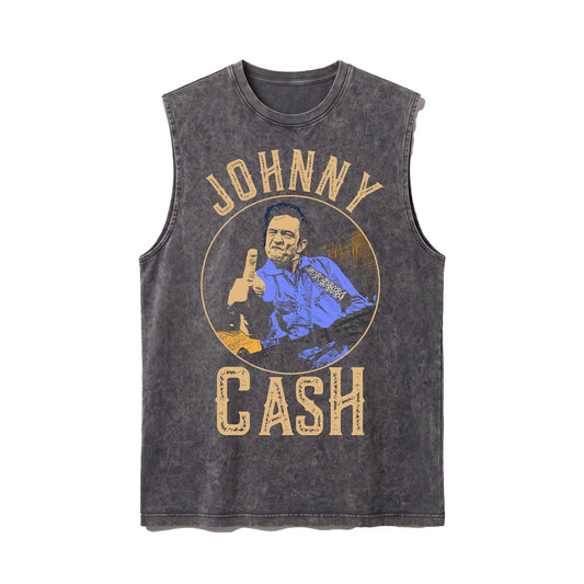 Johnny cash Washed Tank Top