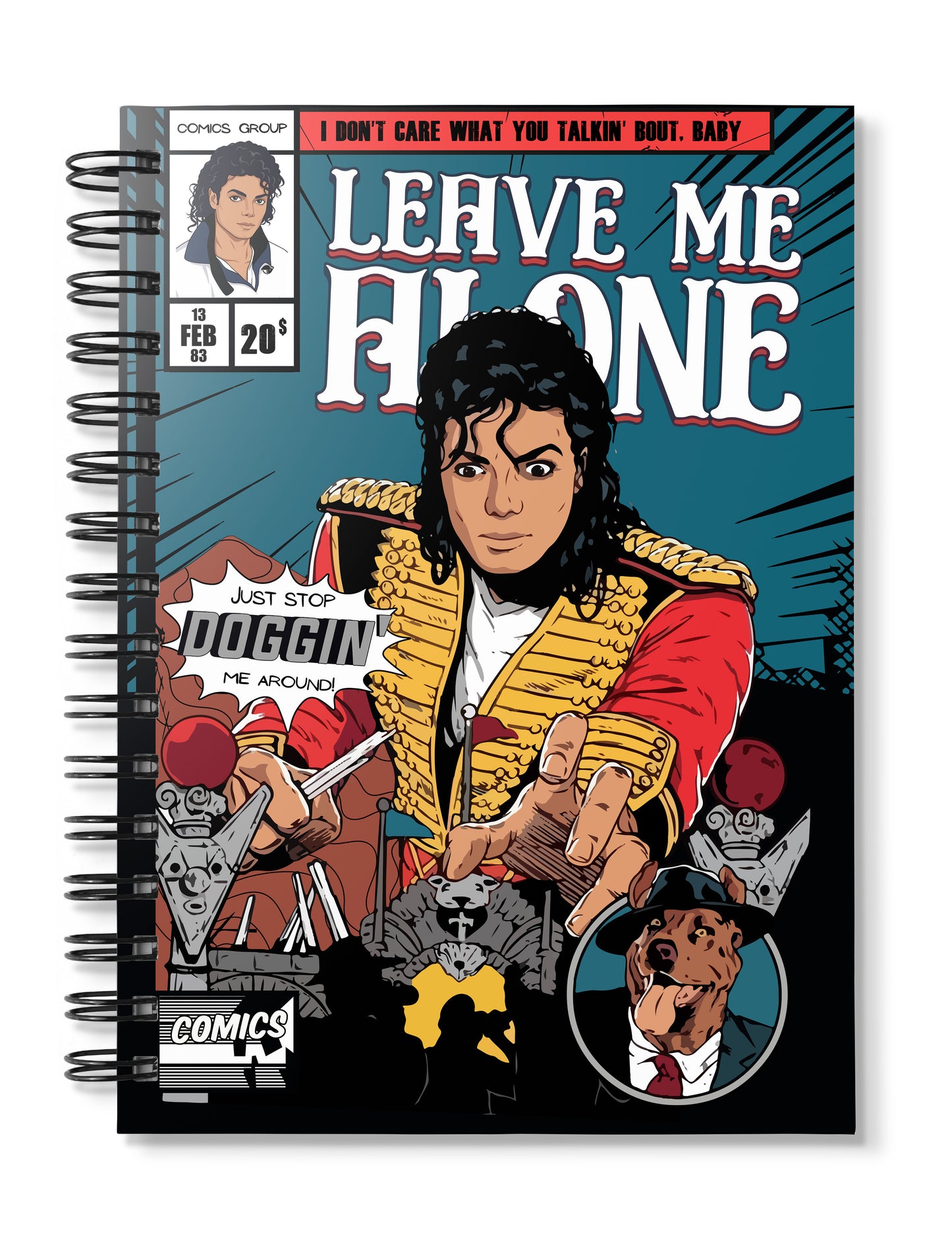 Michael Jackson Leave me alone comic Notebook