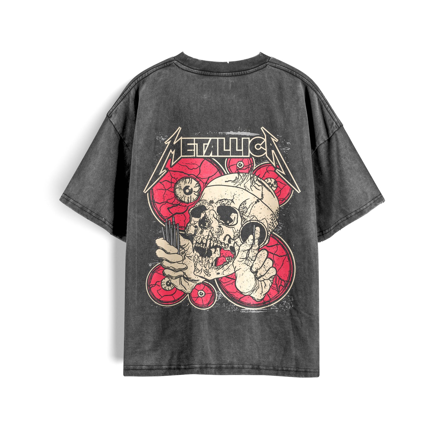 Metallica Washed Oversized Tee's
