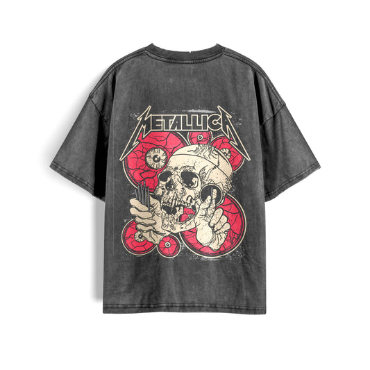 Metallica Washed Oversized Tee's