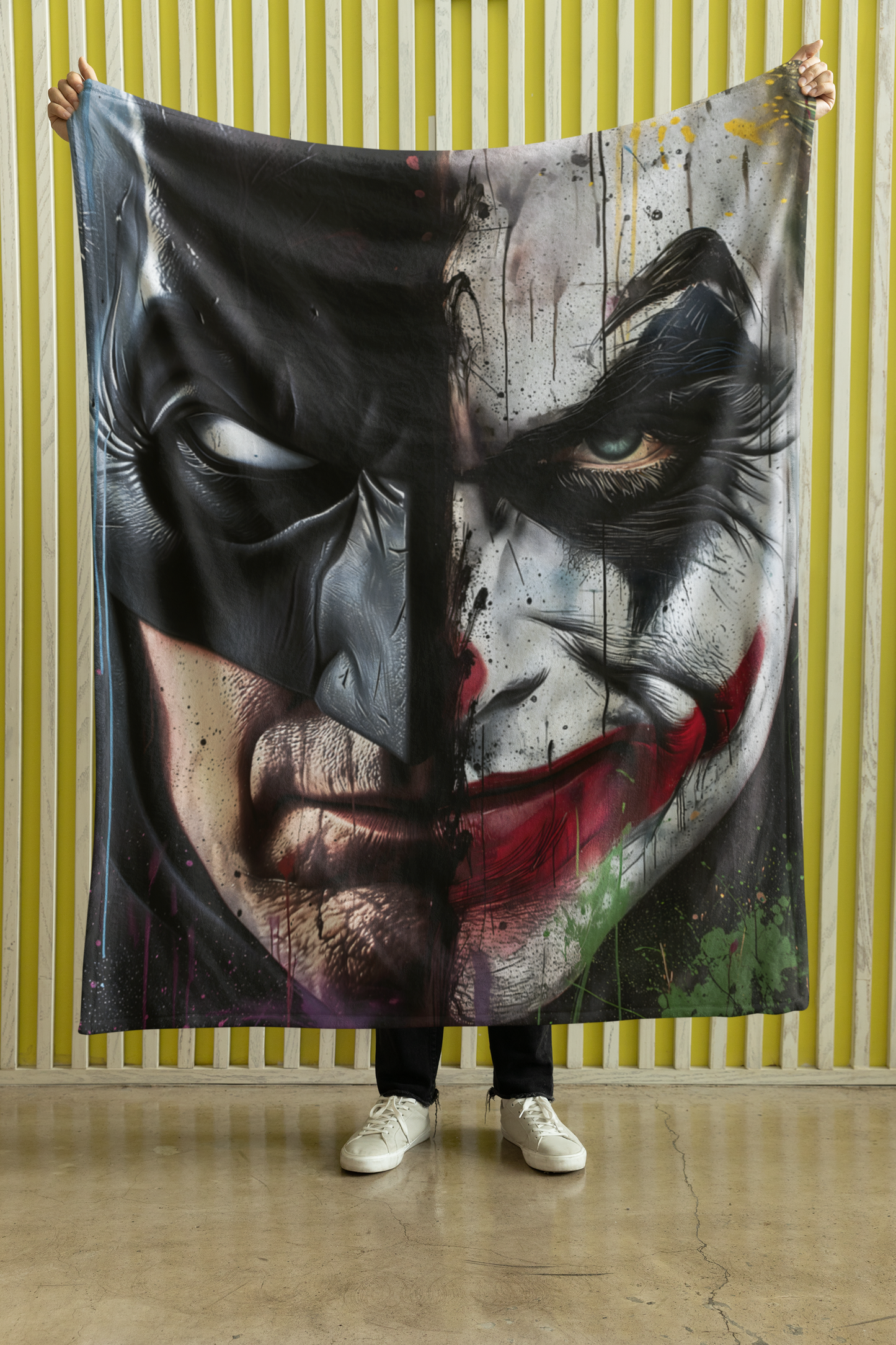 Batman Vs Joker Face blanket