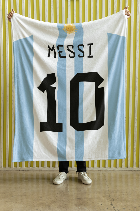 Messi back Argentina Blanket