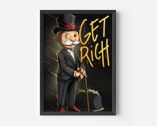 Monopoly Get Rich money Poster