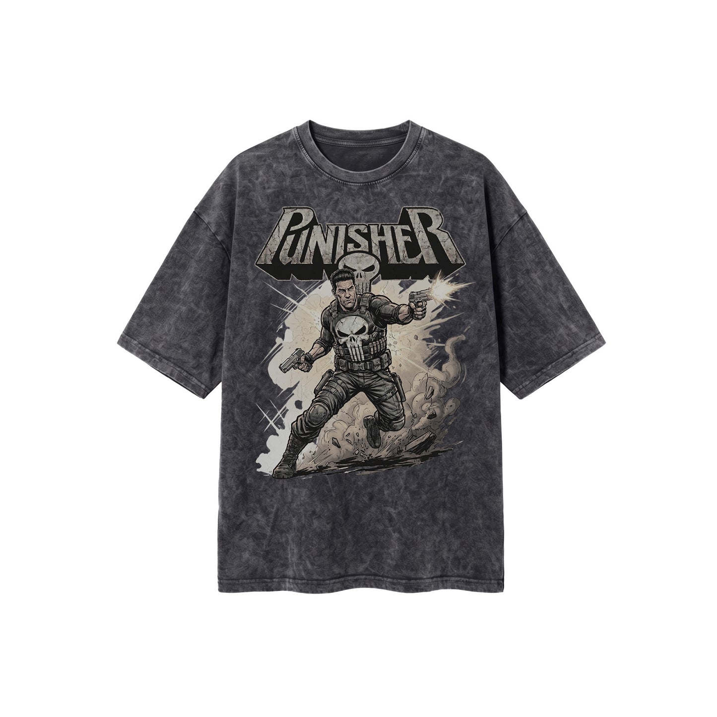 Punisher Washed Oversized Tee's