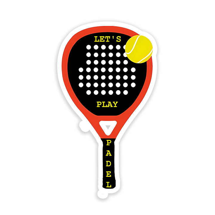 Padel racket lets play Sticker