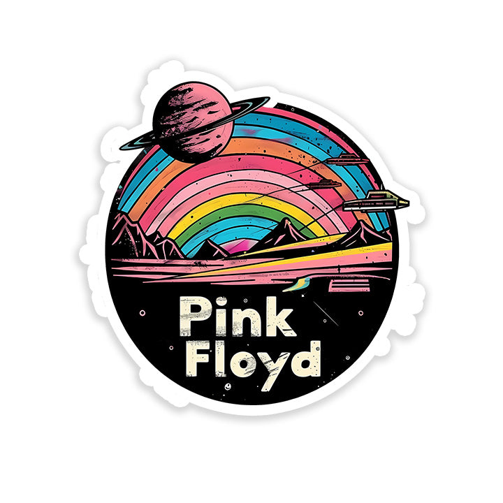 Pink Floyed pink sticker