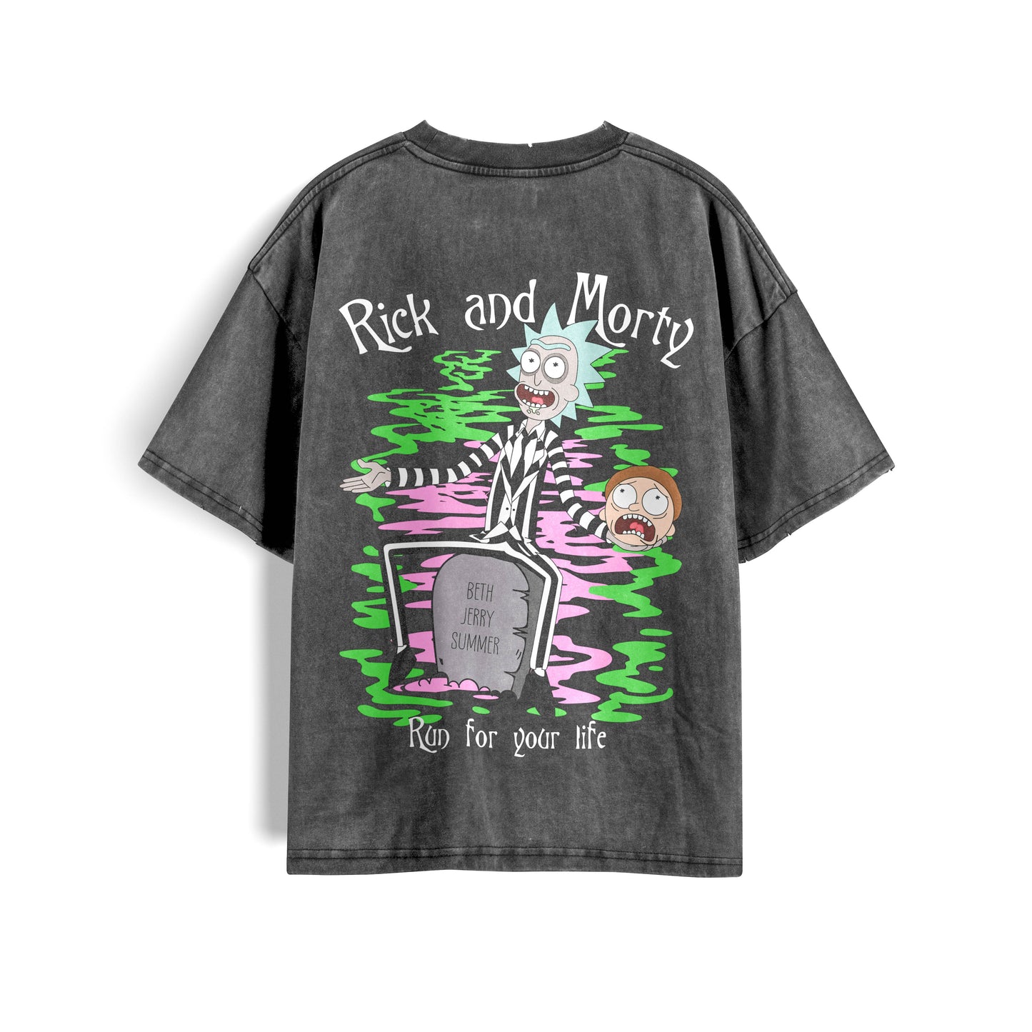 Rick & Morty Beetlejuice Oversized Tee's