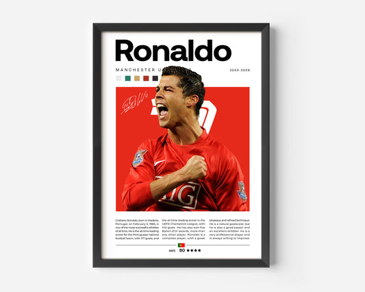 dank n drip Cristiano Ronaldo Manchester United Poster