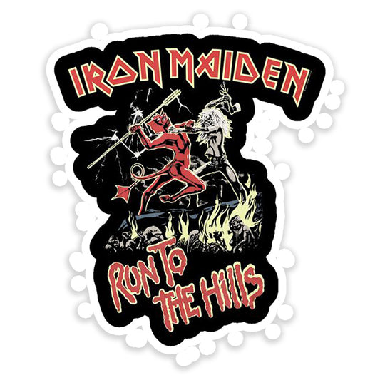 iron maiden run to the hills Sticker