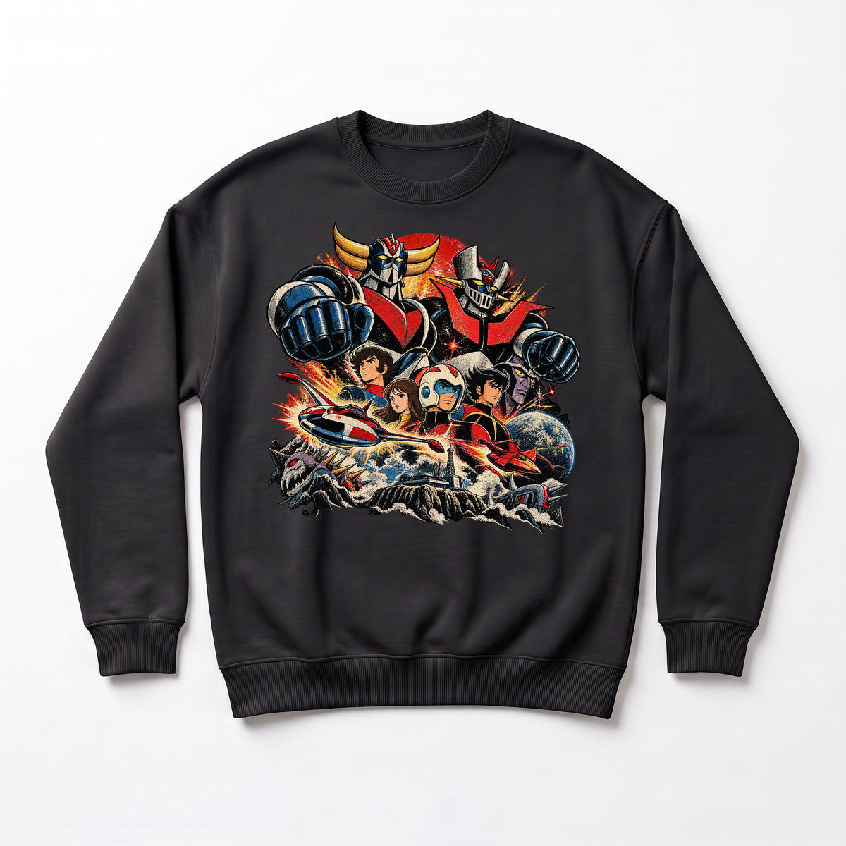 Grendizer and Mazinger Oversized Crewneck