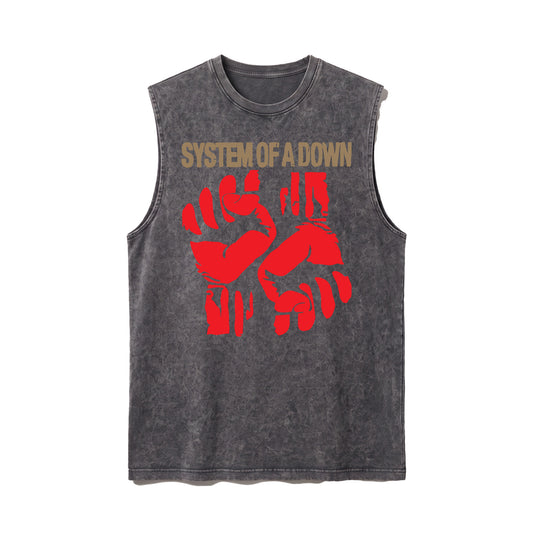 System of down Washed Tank Top