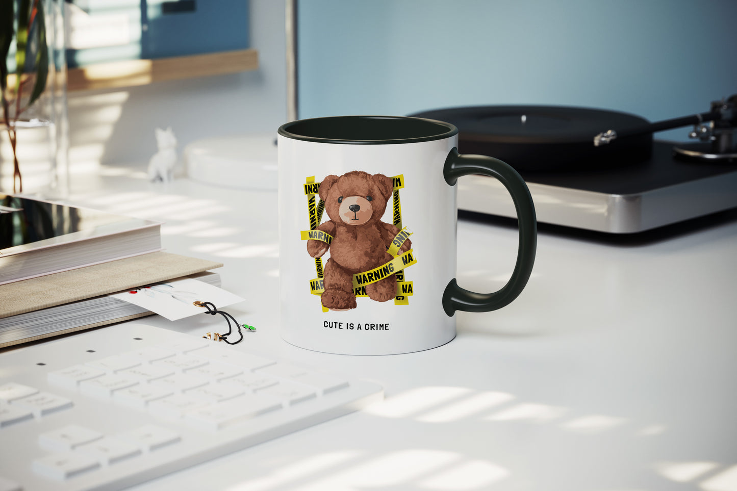 dank n drip warning bear mug