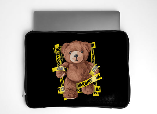 dank n drip warning bear laptop sleeve