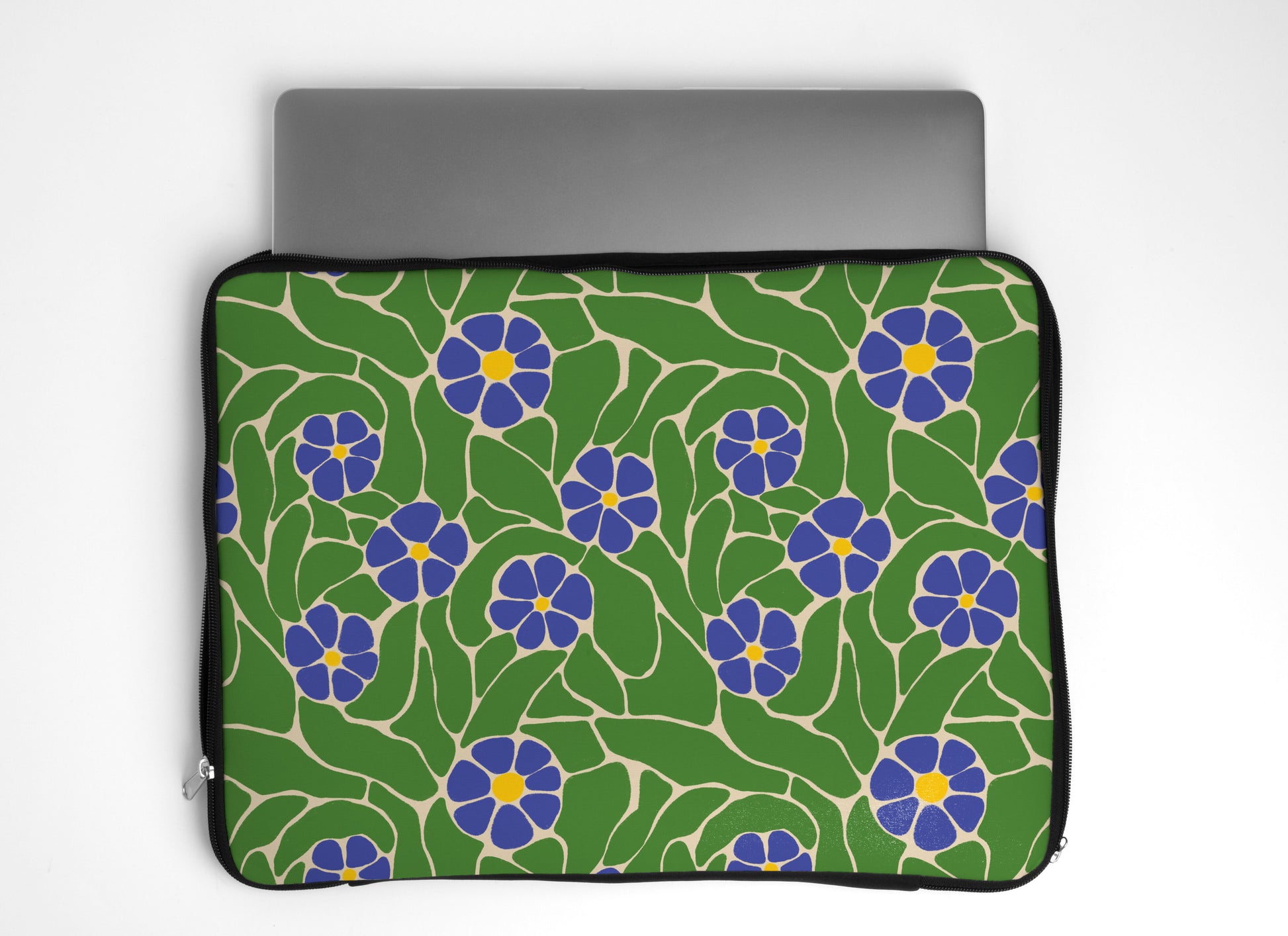 dank n drip green bloom laptop sleeve 