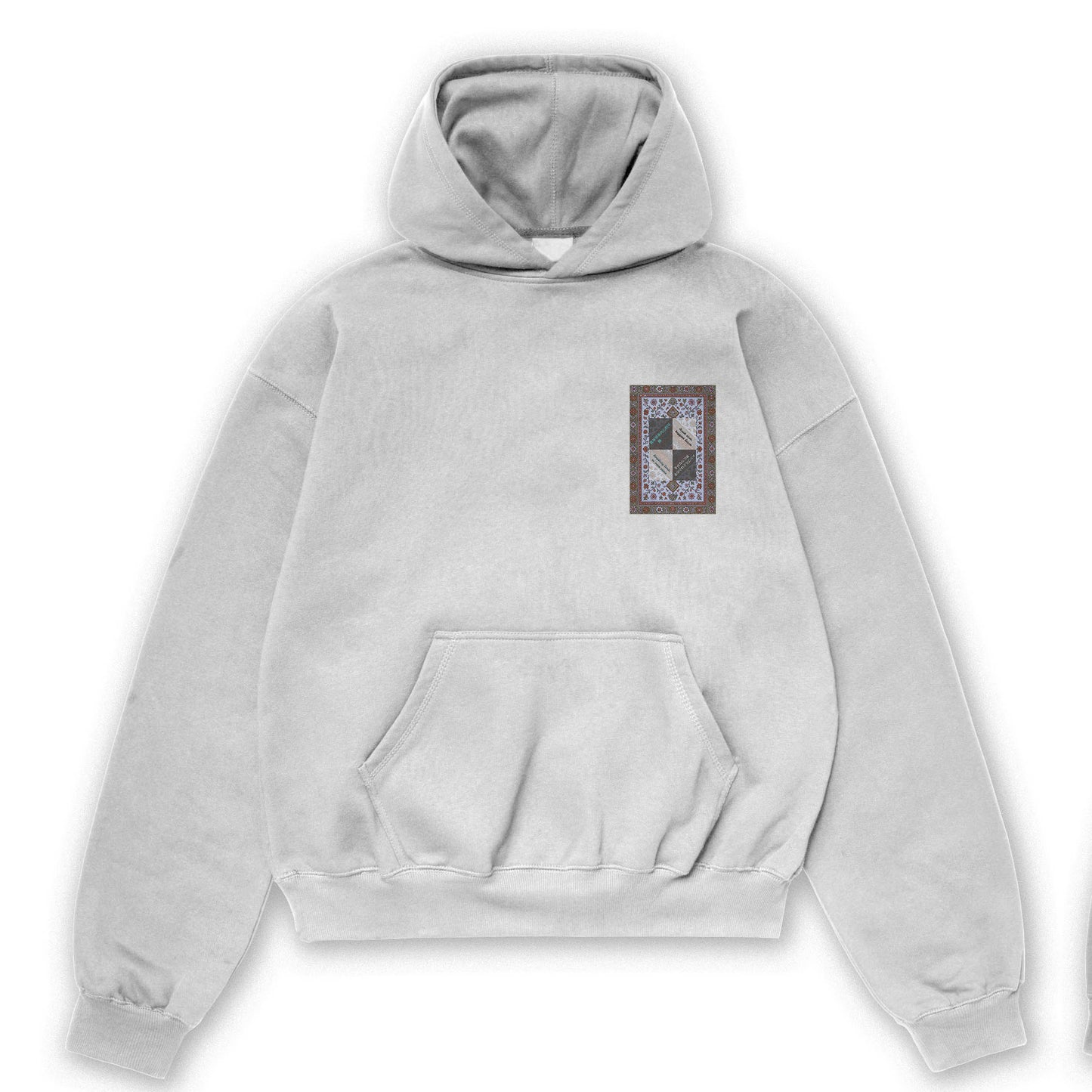 Simplicity Leads to inner Peace Oversized White Hoodie