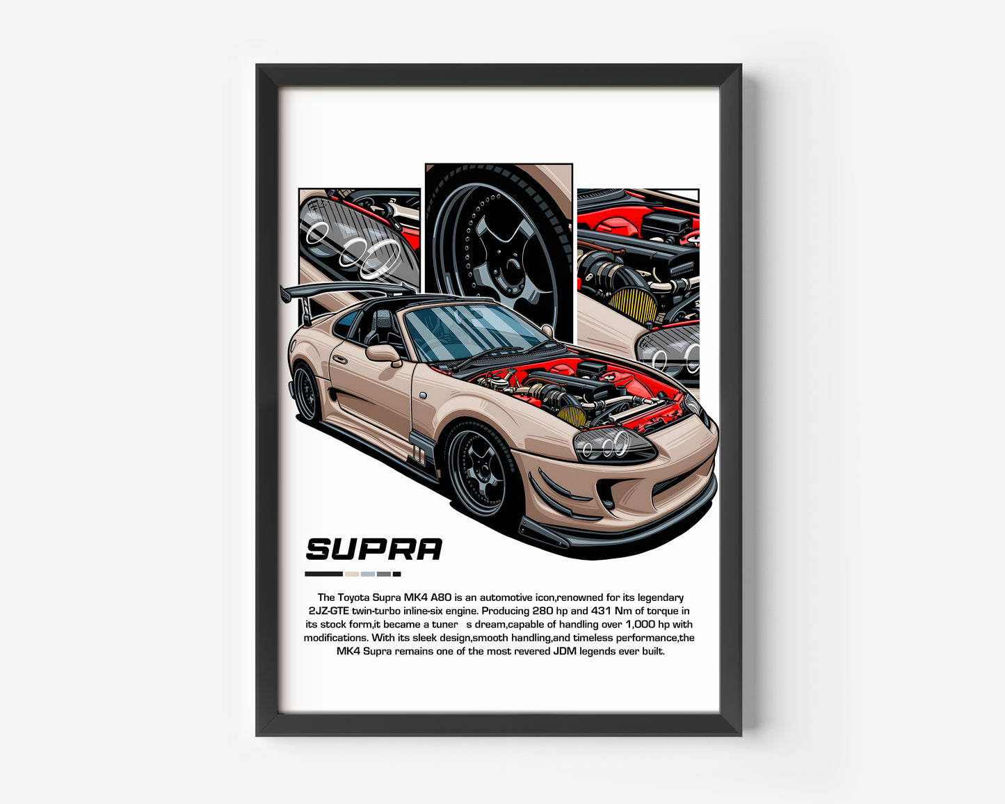Toyota Supra MK4 A80 Poster