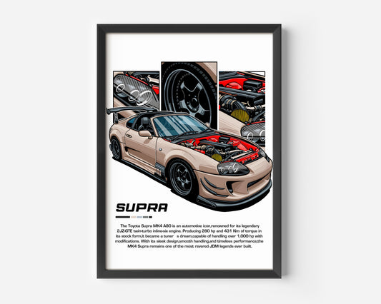 Toyota Supra MK4 A80 Poster