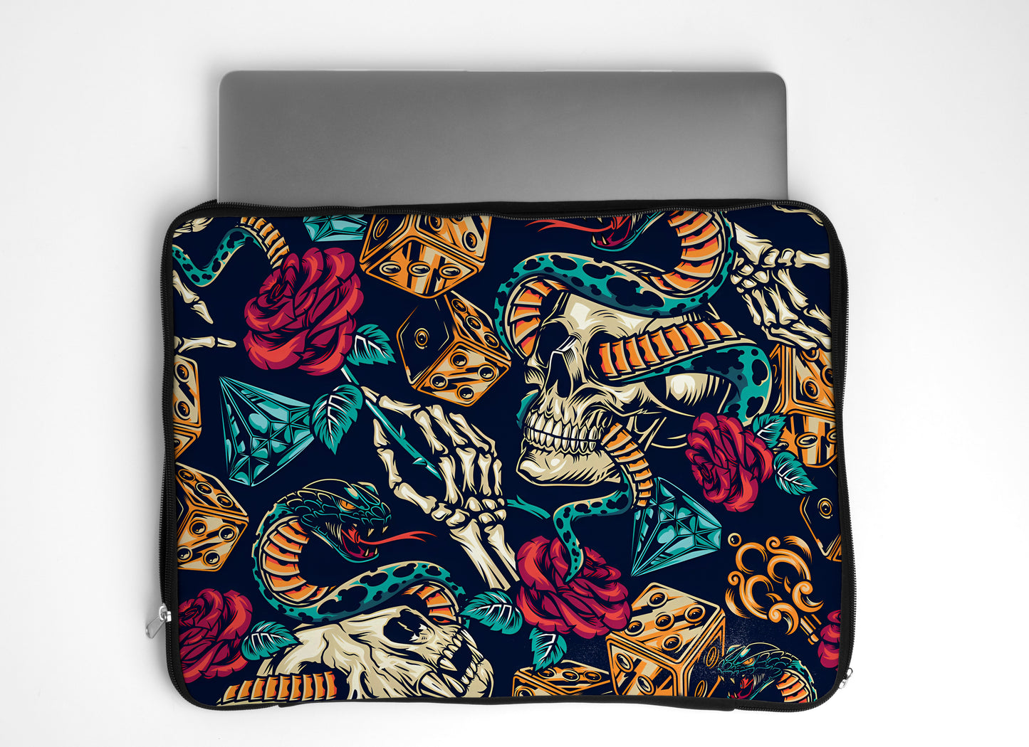 Skull Blossom Laptop Sleeve