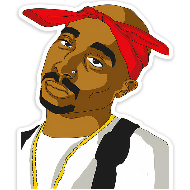 2pac Cartoon Sticker