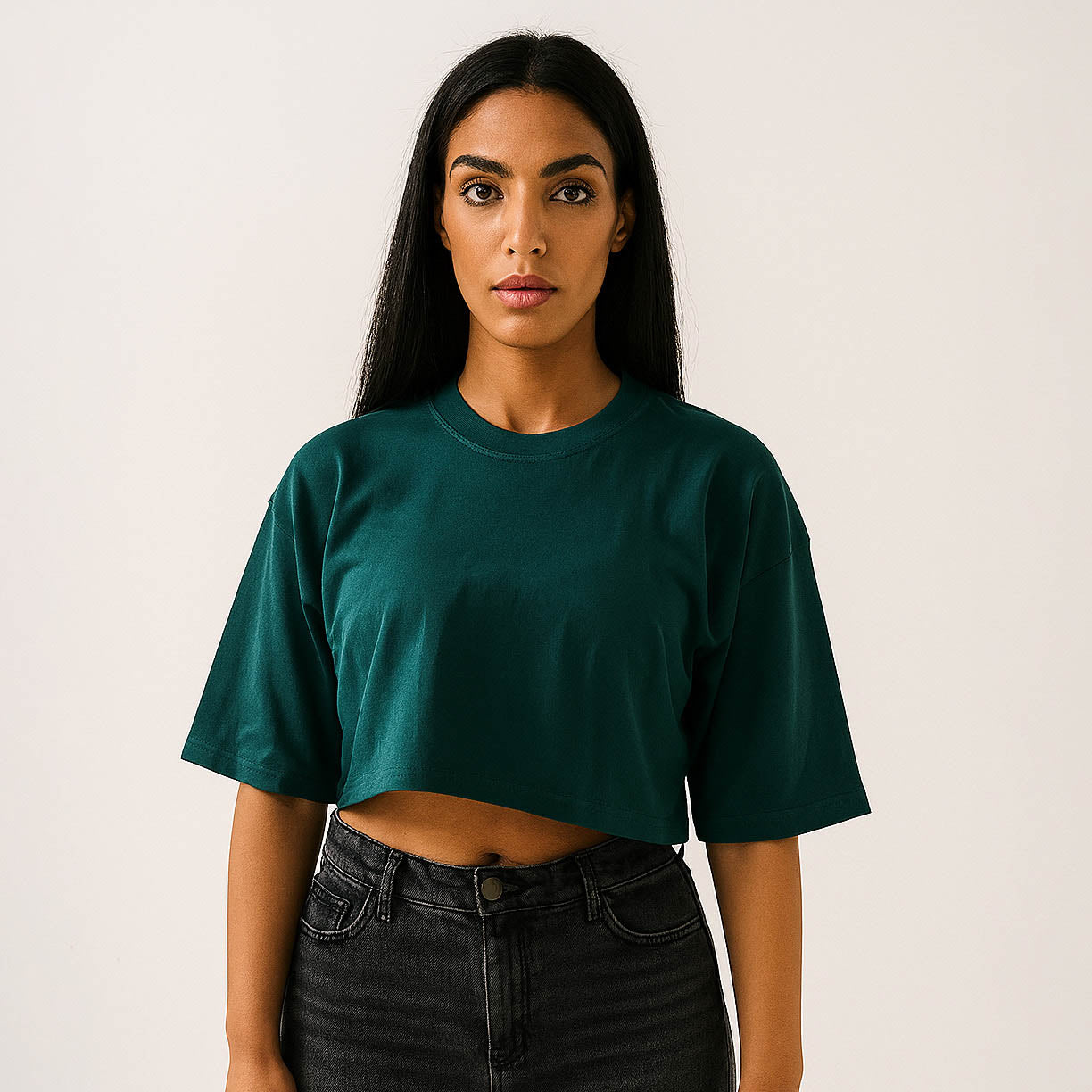 Basic Cropped Oversized Tee's