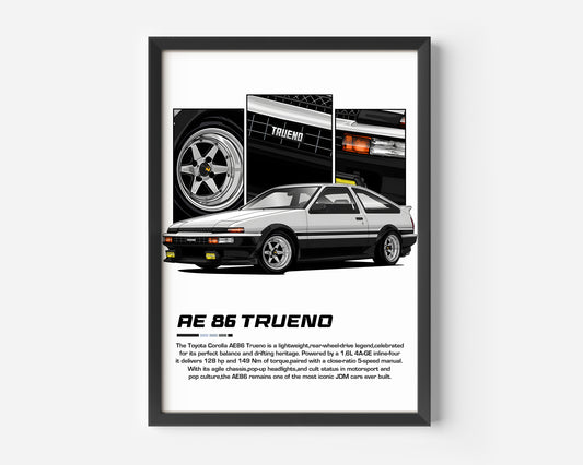 Toyota AE86 Trueno Poster