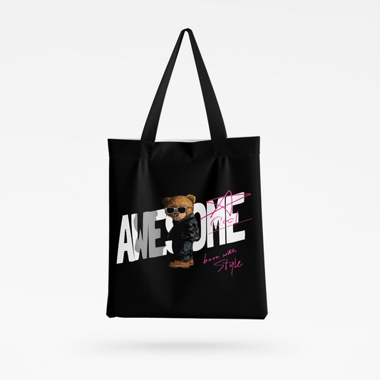 Awesome Bear All-Over Print Tote Bag