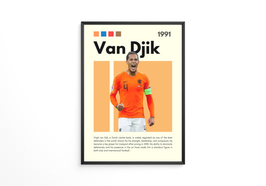 Virgil van Dijk 1991 Poster