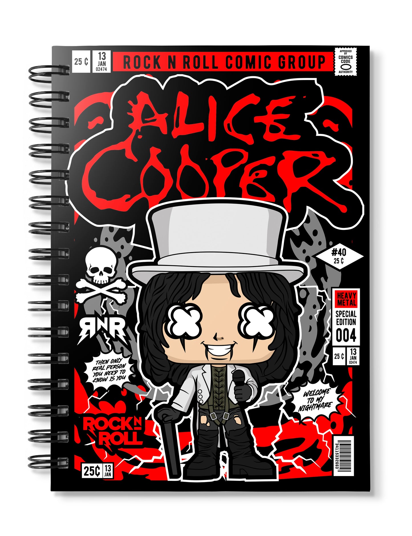 Alice Cooper Pop Art Notebook