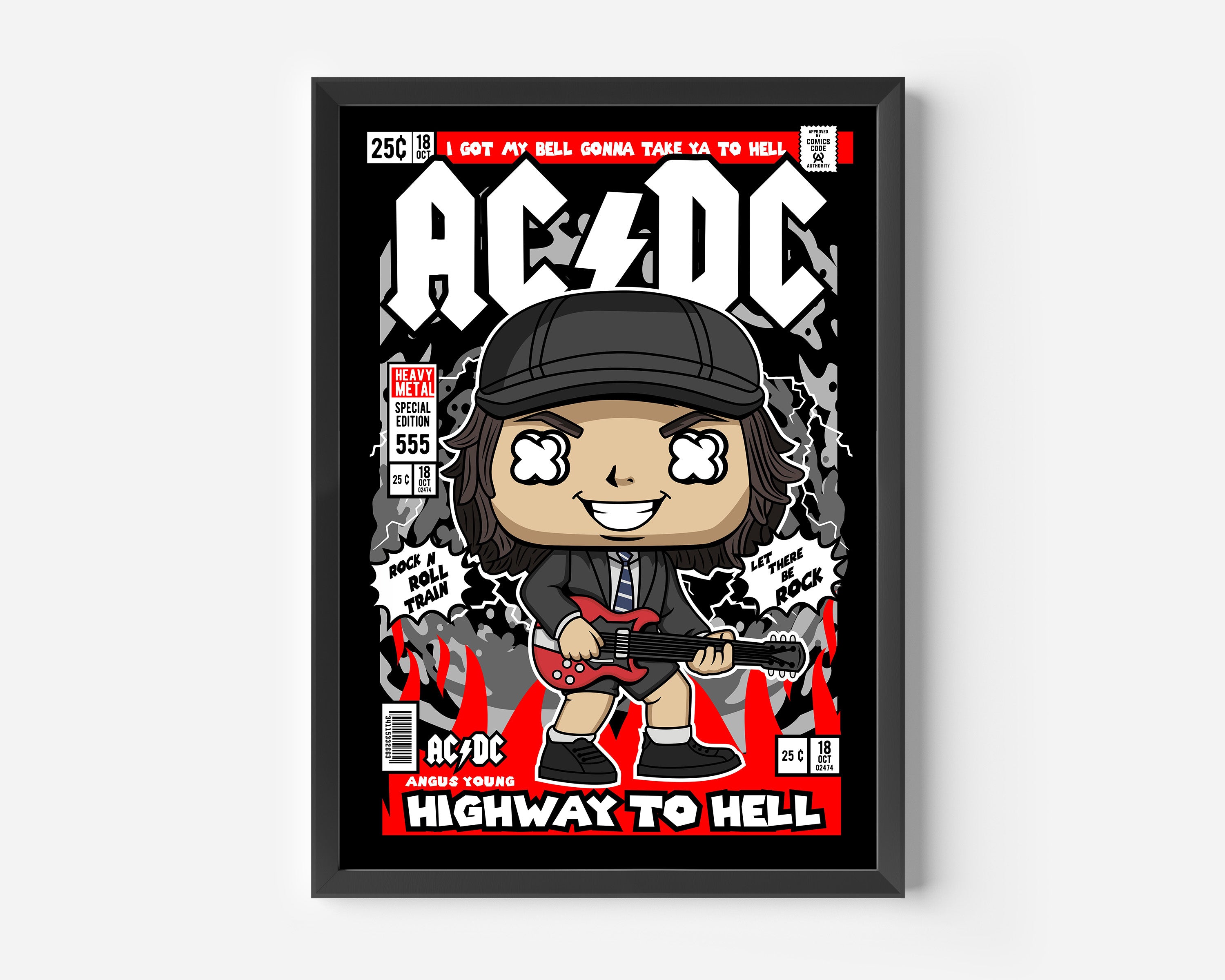 Angus Young ACDC Pop Poster – Dank N Drip