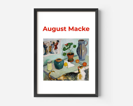 August Macke the ghost in the house stalls expressionism Poster
