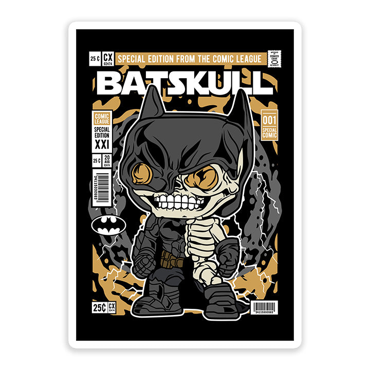 Batman Skull pop Art Sticker