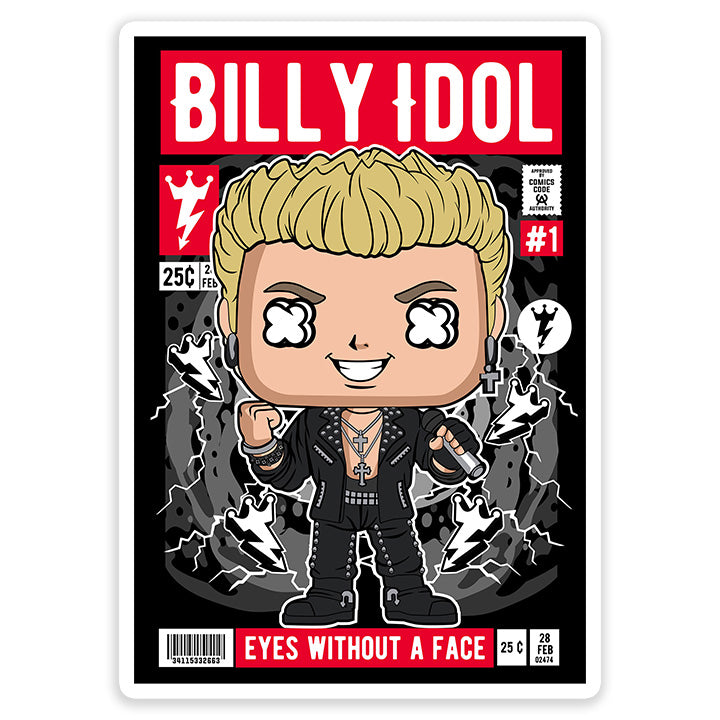 Billy Idol pop Art Sticker