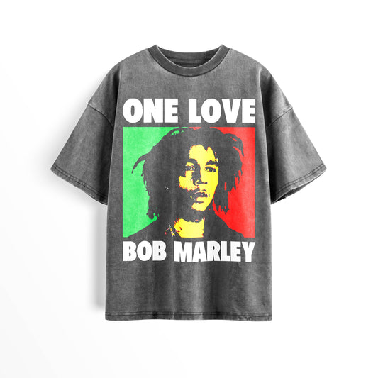 Bob Marley Washed Oversized Tee's